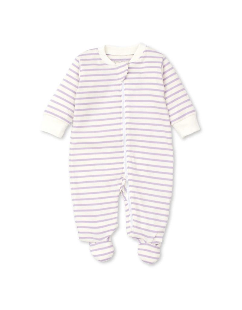 Lilac Basic Stripe Footie