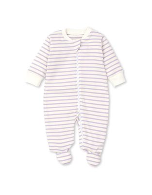 Lilac Basic Stripe Footie