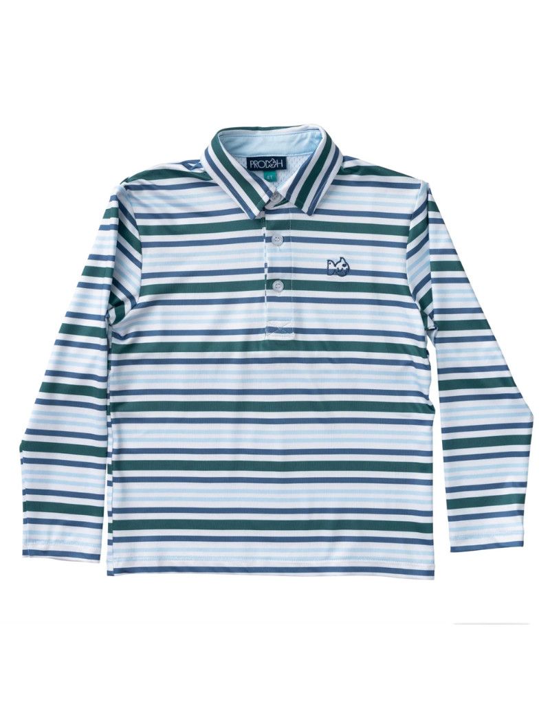 LS Pro Performance Polo, Blue Spruce Stripe
