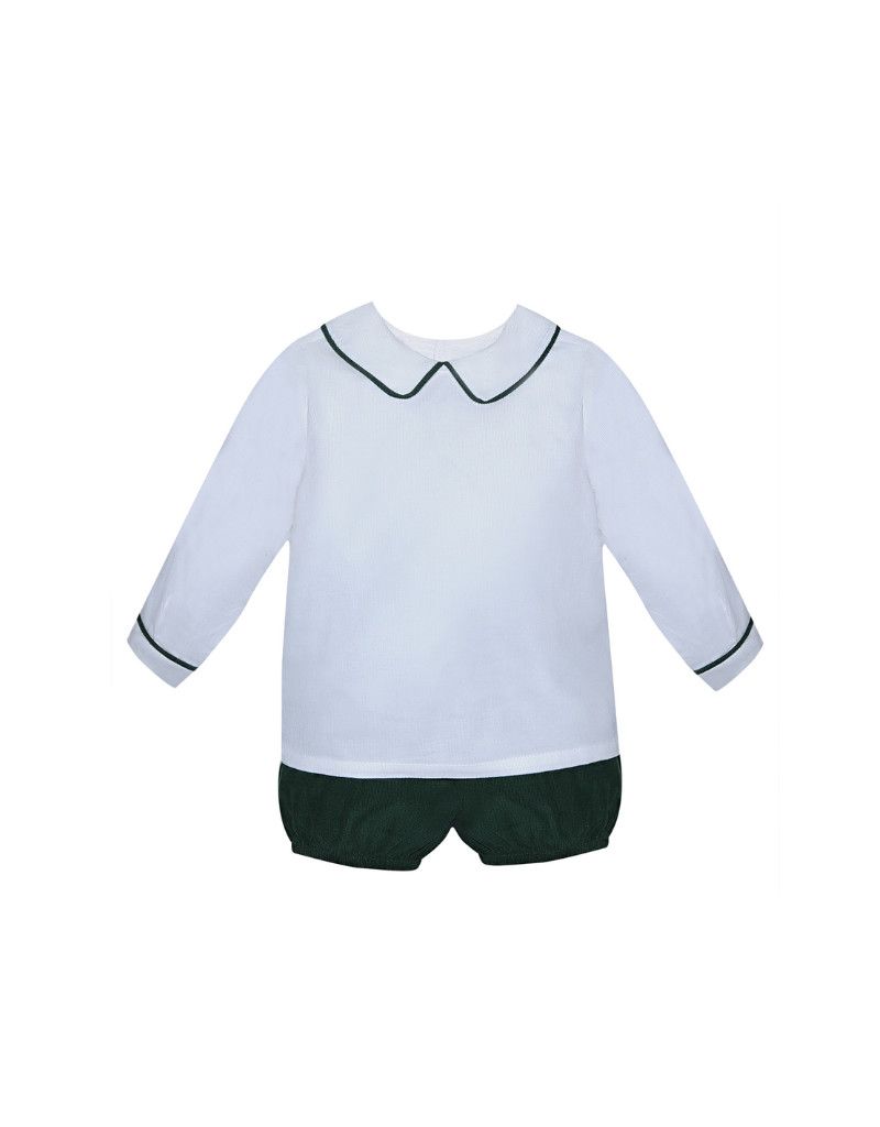 Madison Boy Short Set, Christmas Green Cord