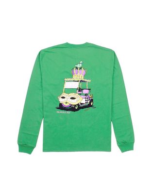 Mardi Gras Cart LS Crop Green
