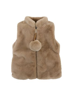 Mocha Puff Zip Up Vest
