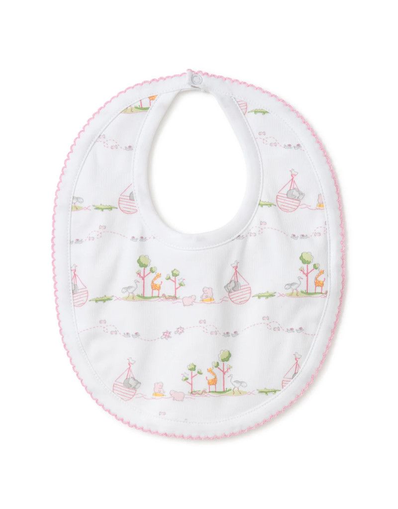 Noah&#39;s Print Bib. Pink