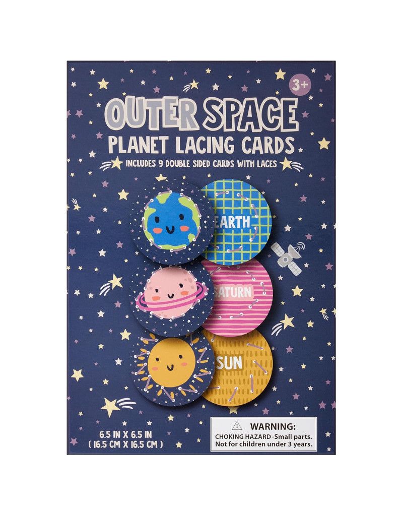 Outer Space Planet Lacing Cards