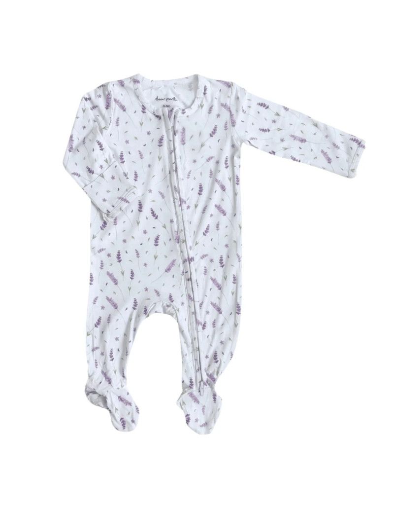Footie Zippered One Piece in French Lavender