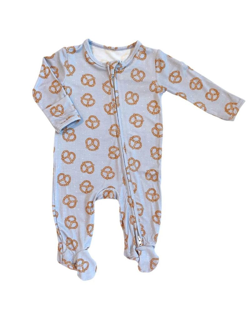 Zippered Footie in Pretzel Twists