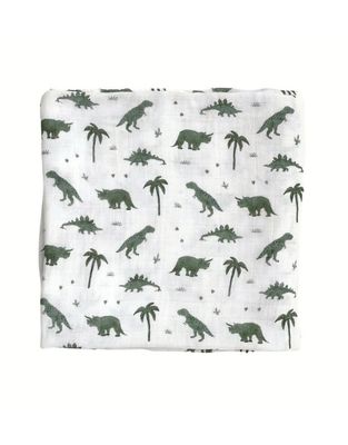 Bamboo Muslin Swaddle Blanket - Dino-Snores