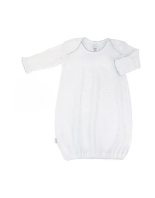 Paty Gown White w/ Blue Trim, No Bow