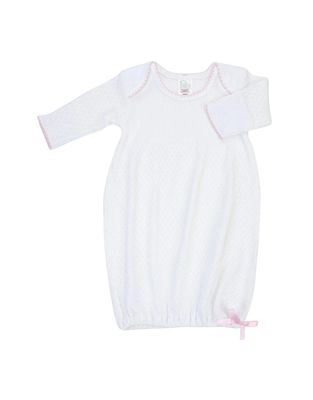 Paty Gown White w/ Pink Trim