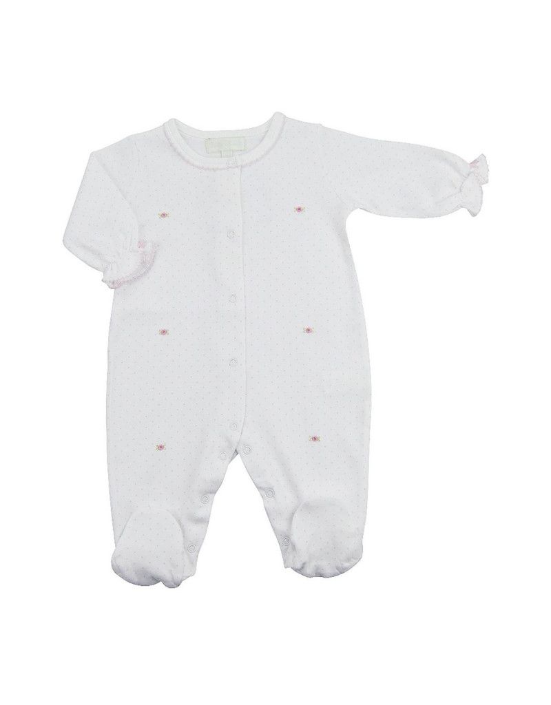 Peggy Footie Pink Polka Dot