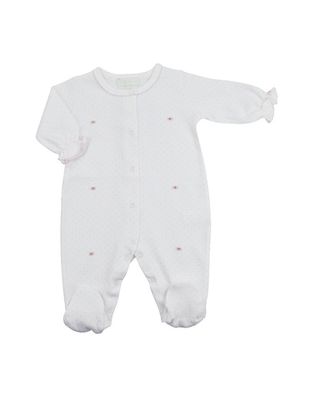 Peggy Footie Pink Polka Dot