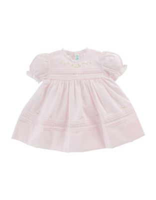 Pink Floral Bullions And Lace Dress 