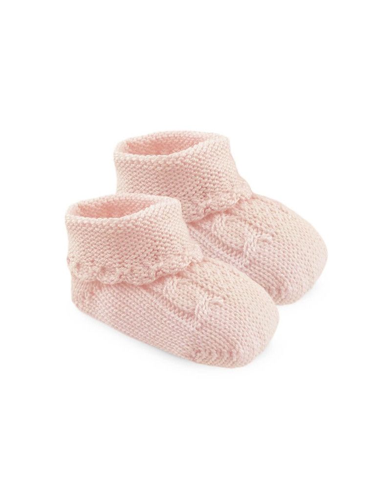 Pink Knit Bootie 2606 Newborn