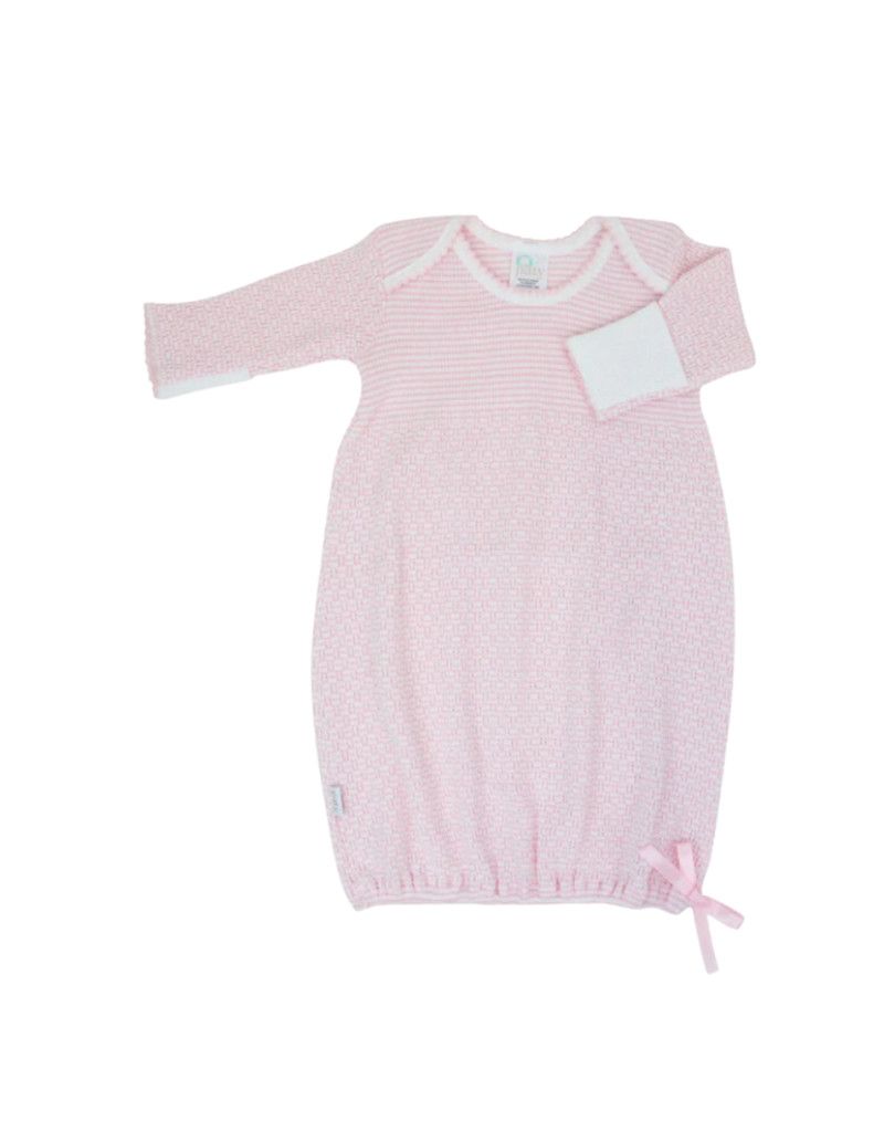 Pink Paty Solid Color Gown w/ Bow