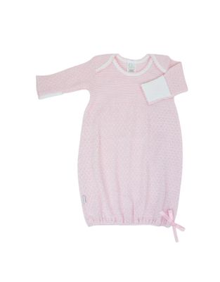 Pink Paty Solid Color Gown w/ Bow