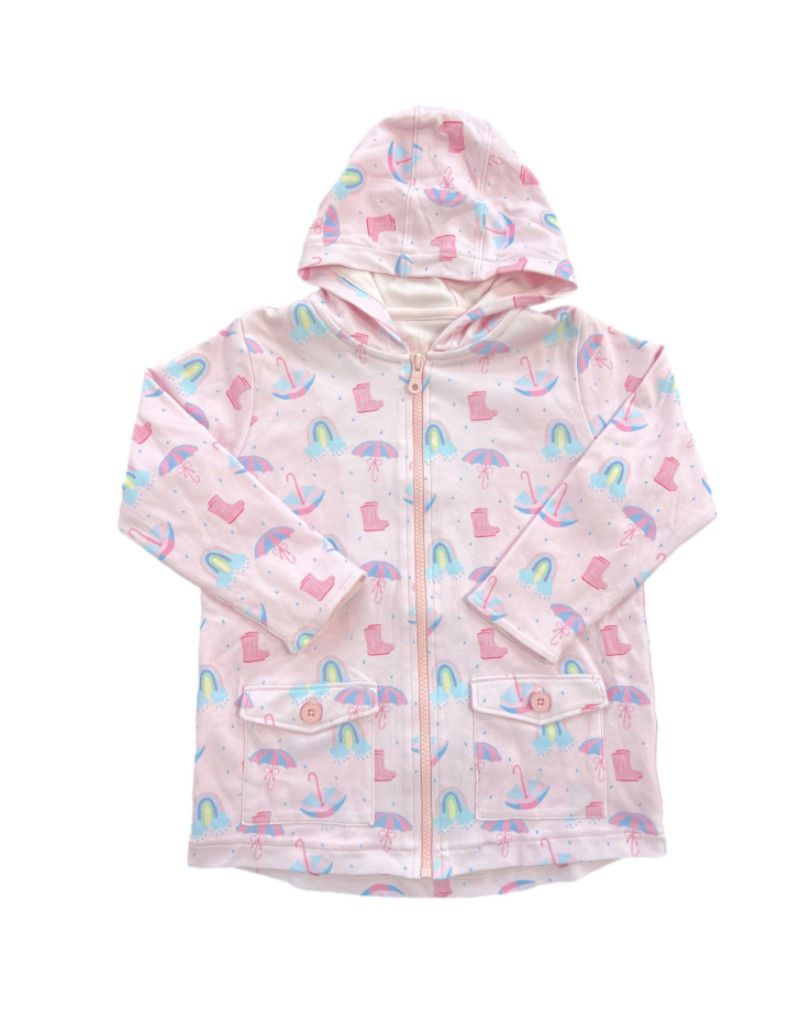 Pink Rainbows and Rainboots Rain Jacket