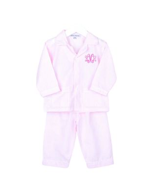 Pink Stripe Button Down PJ Pant Set