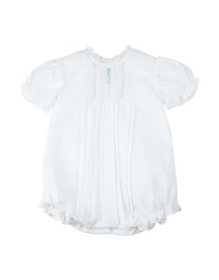 Pintucks and Lace Bubble White