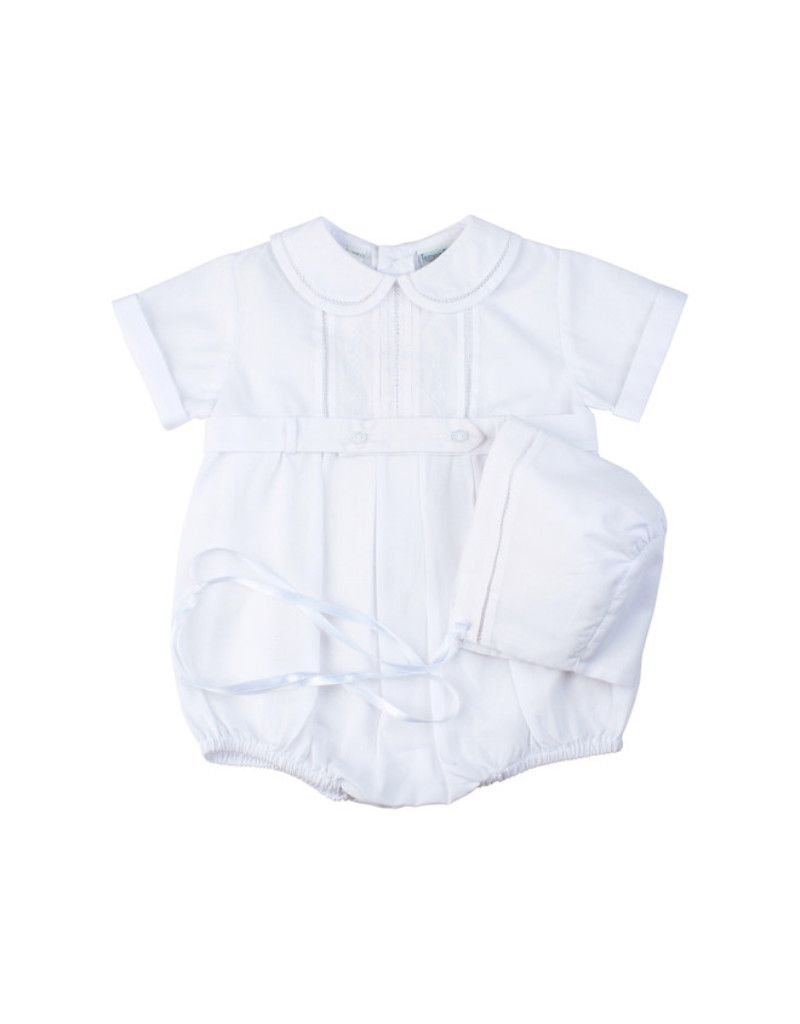 Preemie Dressy Belted Creeper with Hat