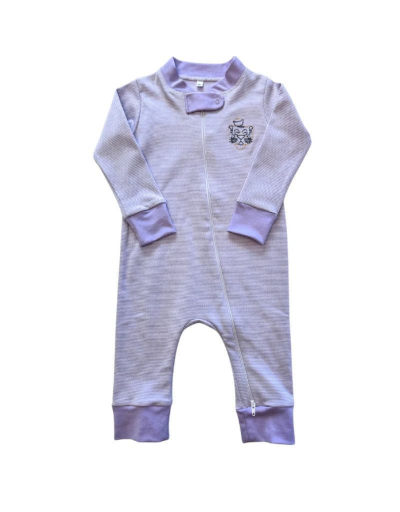 Purple Stripe Pima Tiger Zip PJ