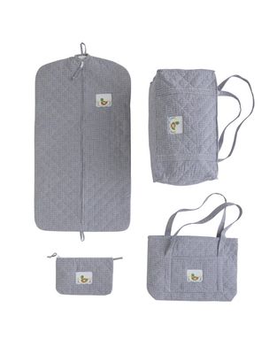 Quilted Luggage - Navy Mallard