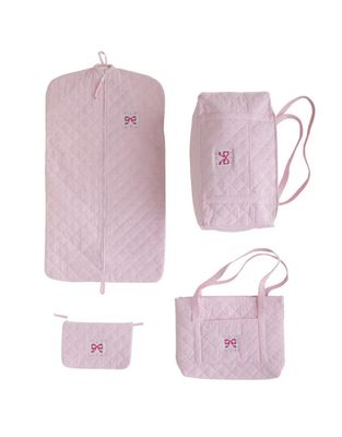 Quilted Luggage - Pink Bow