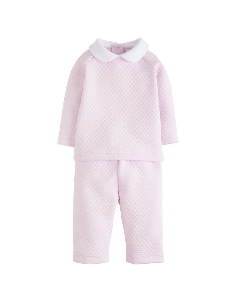 Quilted Pant Set Light Pink