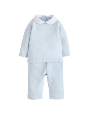 Quilted Pant Set Light Blue