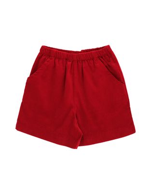 Red Cord Elastic Waist Shorts