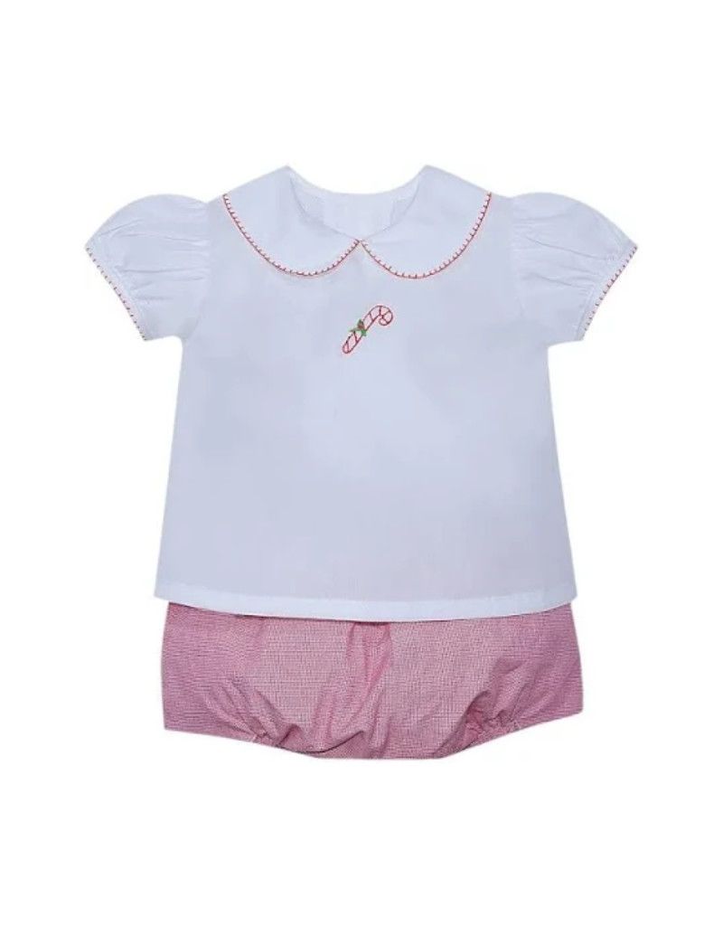 Red Christmas Micro Bailey Girl Diaper Set