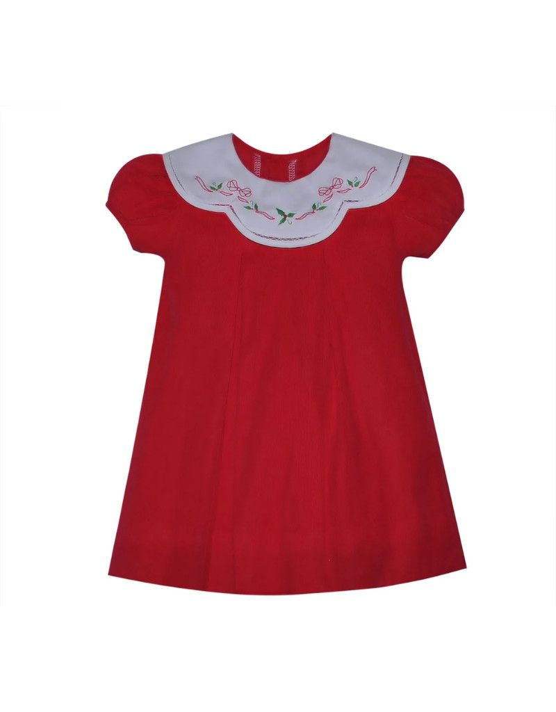 Red Ella Dress with Hollies