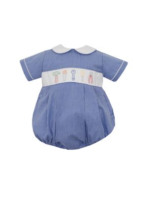 Royal Blue Gingham Bubble Tools