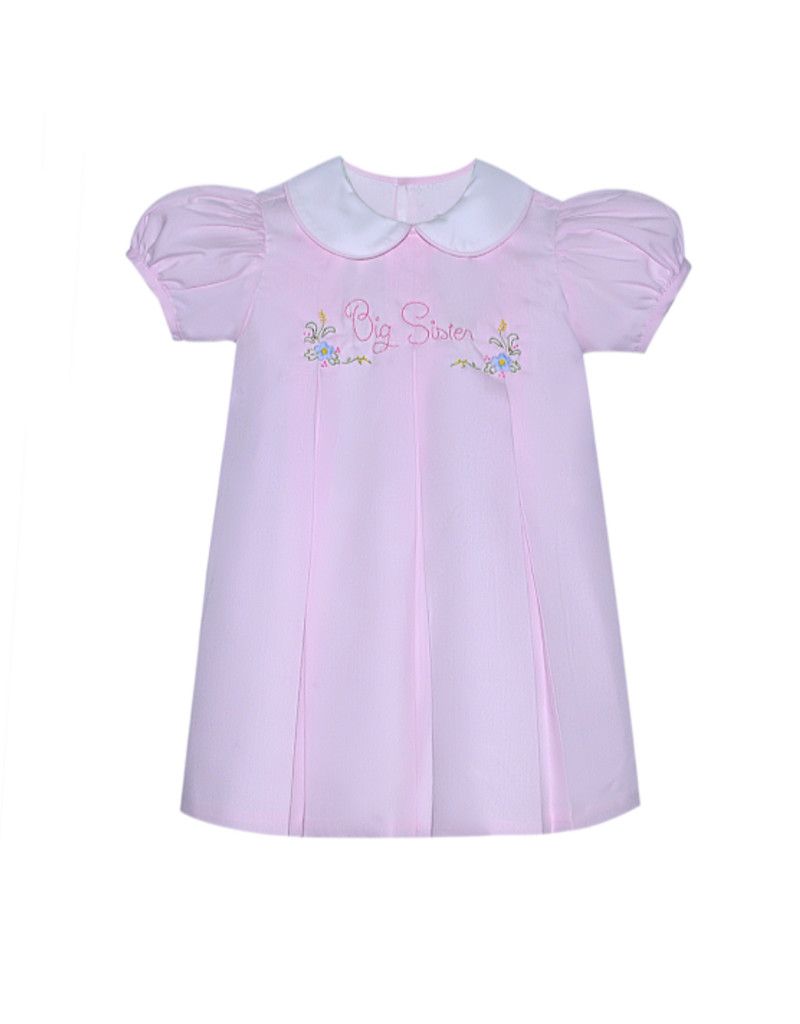 S/S Pink Big Sister Dress 18m