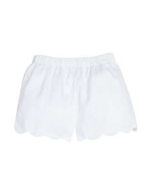 Scallop Short, White Twill