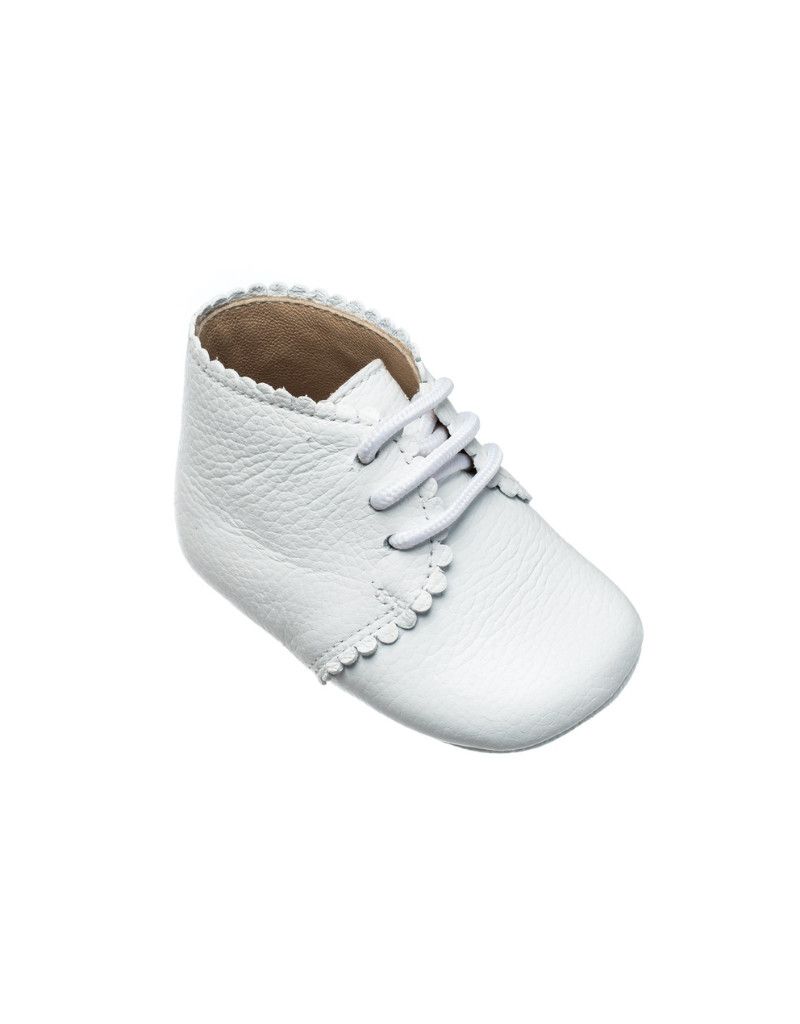 Scalloped White Booties
