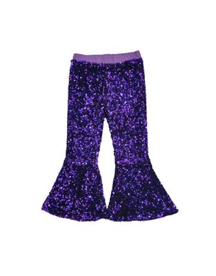 Sequin GoGo Pants-Purple