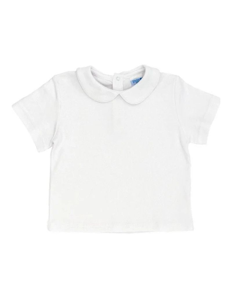 Short Sleeve White Knit Boys Shirt
