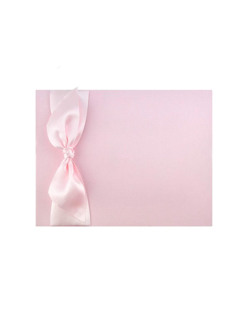 Shower Keepsake Book, Pink Fabric with Pink Satin