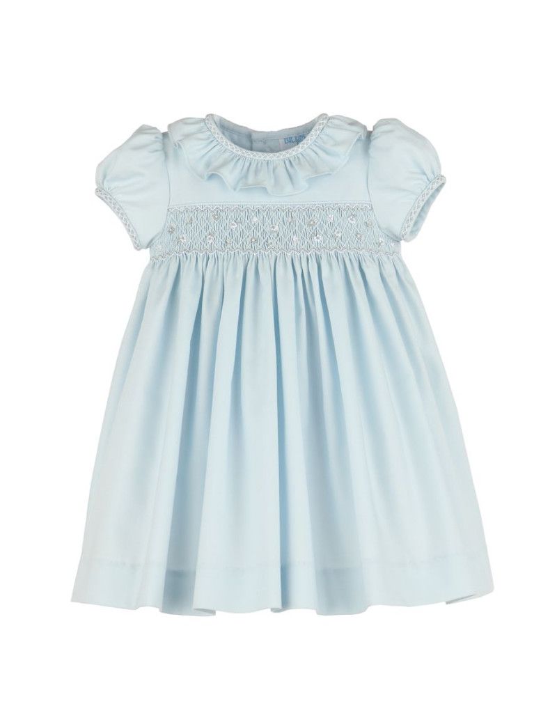 Silverstone Flower Smock Dress- Blue