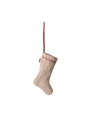 Stocking Ornament, Stripe-Sand