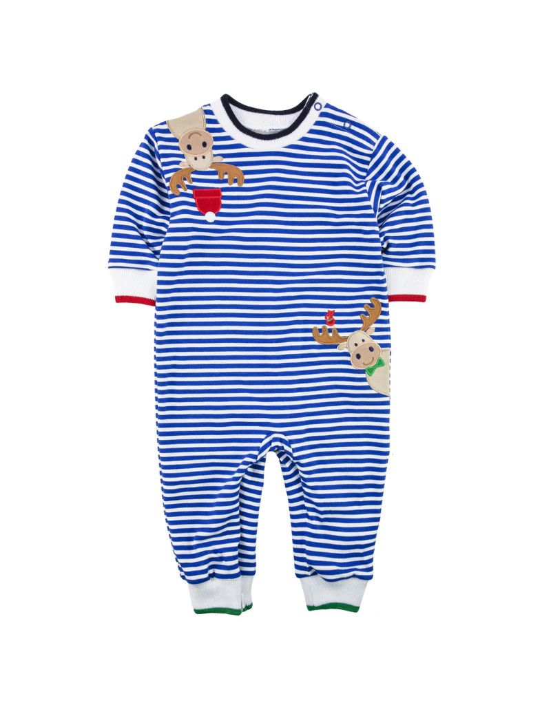 Stripe Knit Longall With Moose