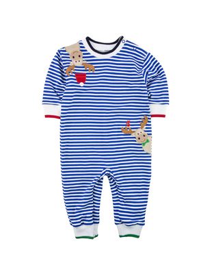 Stripe Knit Longall With Moose
