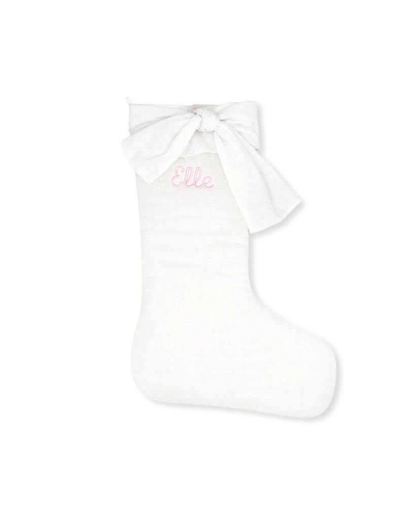 Swiss Dot Holiday Stocking