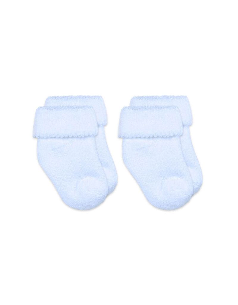 Terry Turn Cuff Bootie Socks 2 Pair Pack 2604  Blue