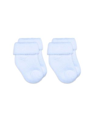 Terry Turn Cuff Bootie Socks 2 Pair Pack 2604  Blue