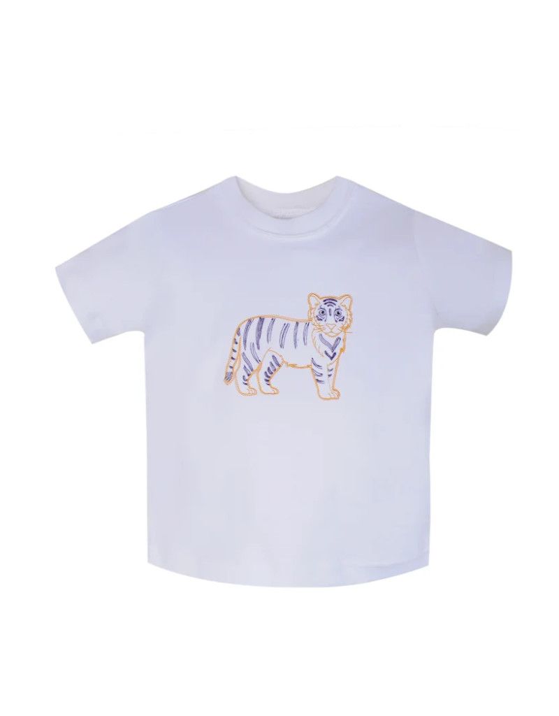 Tiger Embroidered White Shirt
