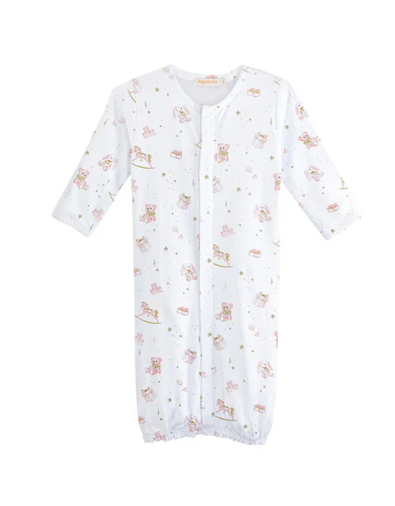 Toys  Pink Printed Conv Gown NB