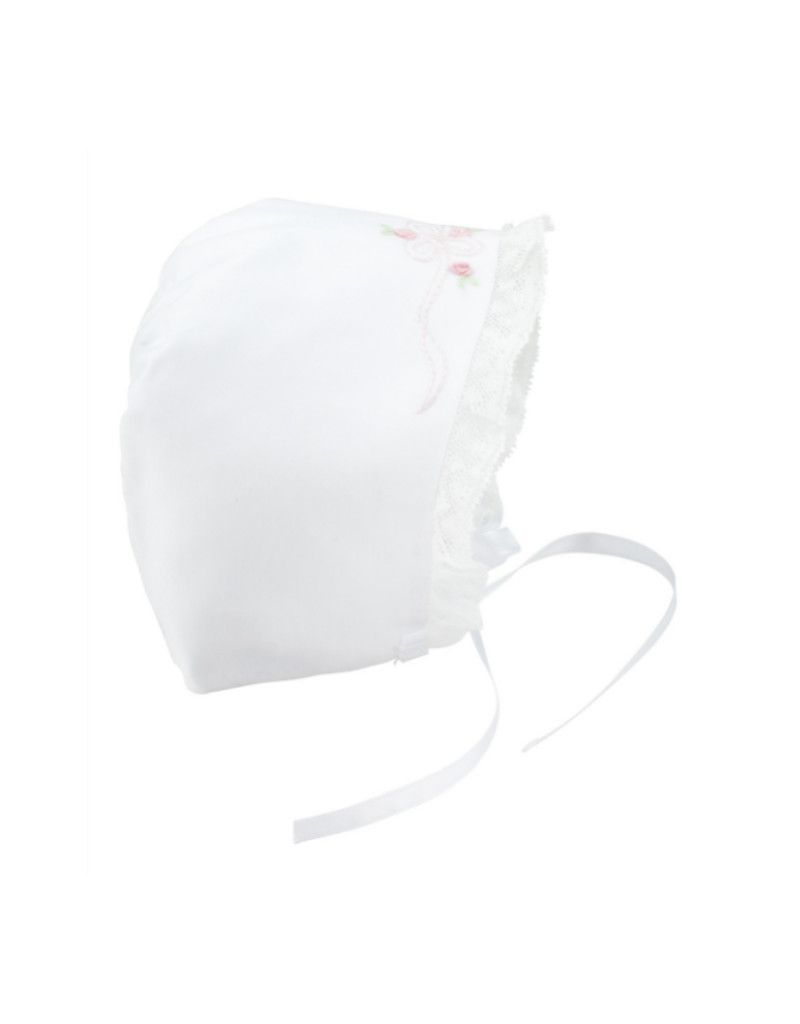  Vintage Bow &amp; Lace Bonnet W/P