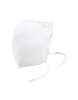  Vintage Bow &amp; Lace Bonnet W/P