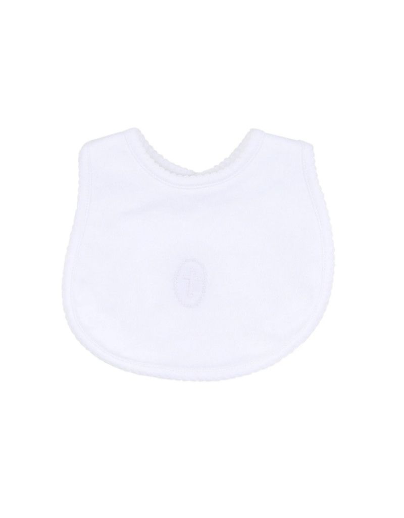 White Blessed Embroidered  Bib